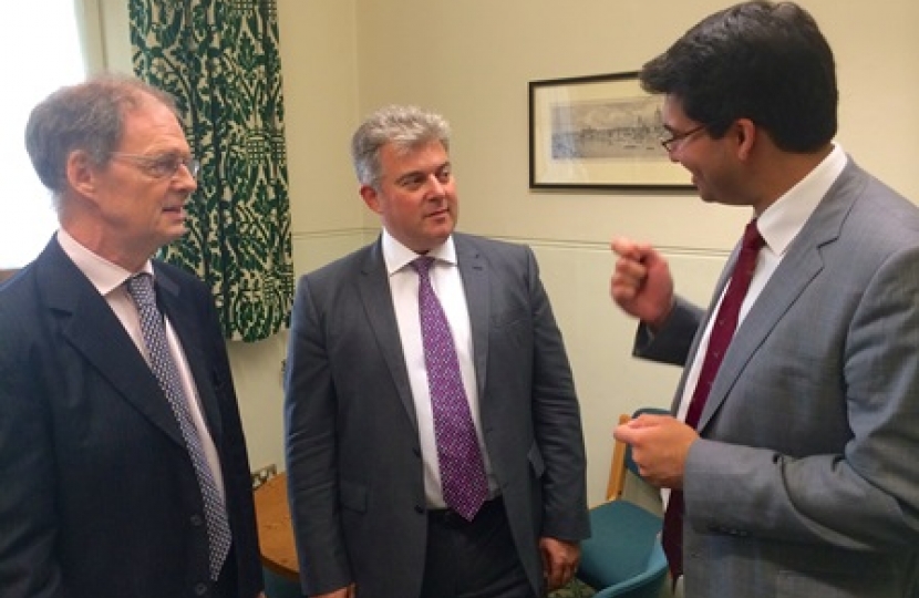 James, the Planning Minister Brandon Lewis MP, and Councillor Ranil Jayawardena,