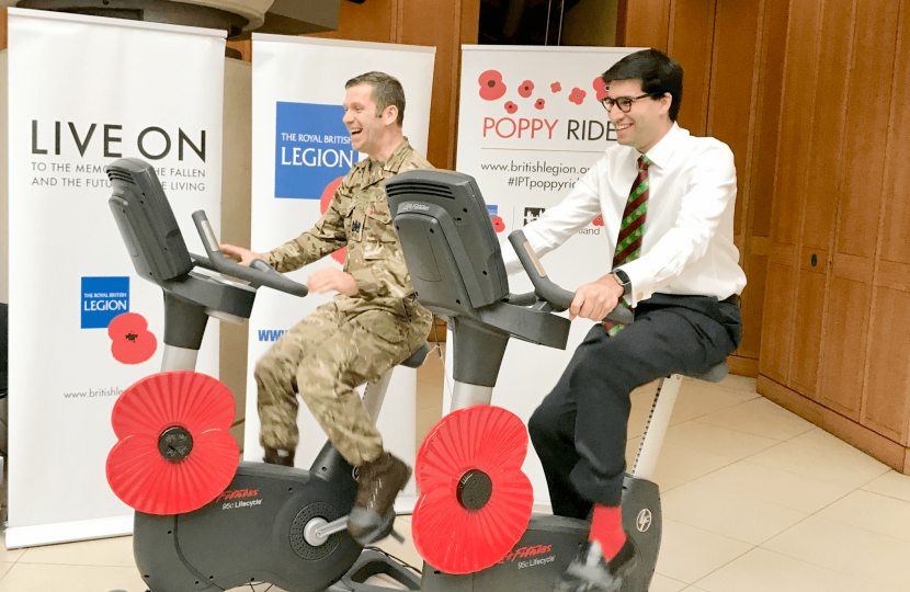 Ranil Jayawardena MP taking part in the Industry and Parliament Trust Poppy Ride   